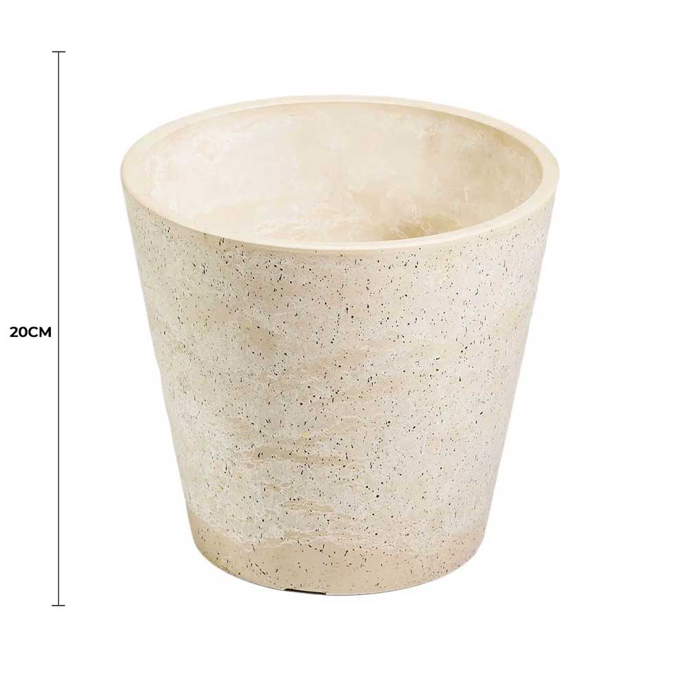 Imitation Stone (White / Cream) Pot 20cm